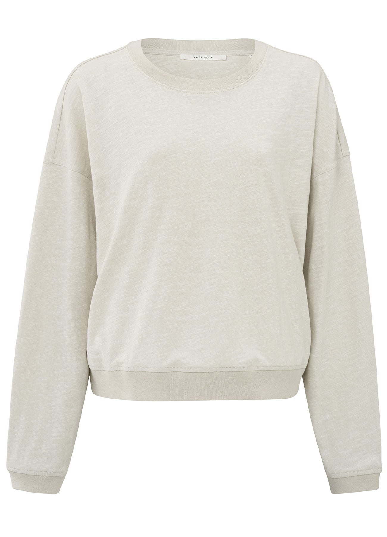 Sweatshirt With Slub Effect : Soft Grey 99979