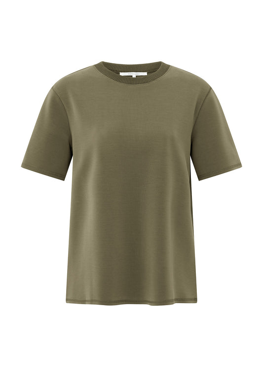 Short Sleeve Sweatshirt With K : Capers Brownish Green 80820