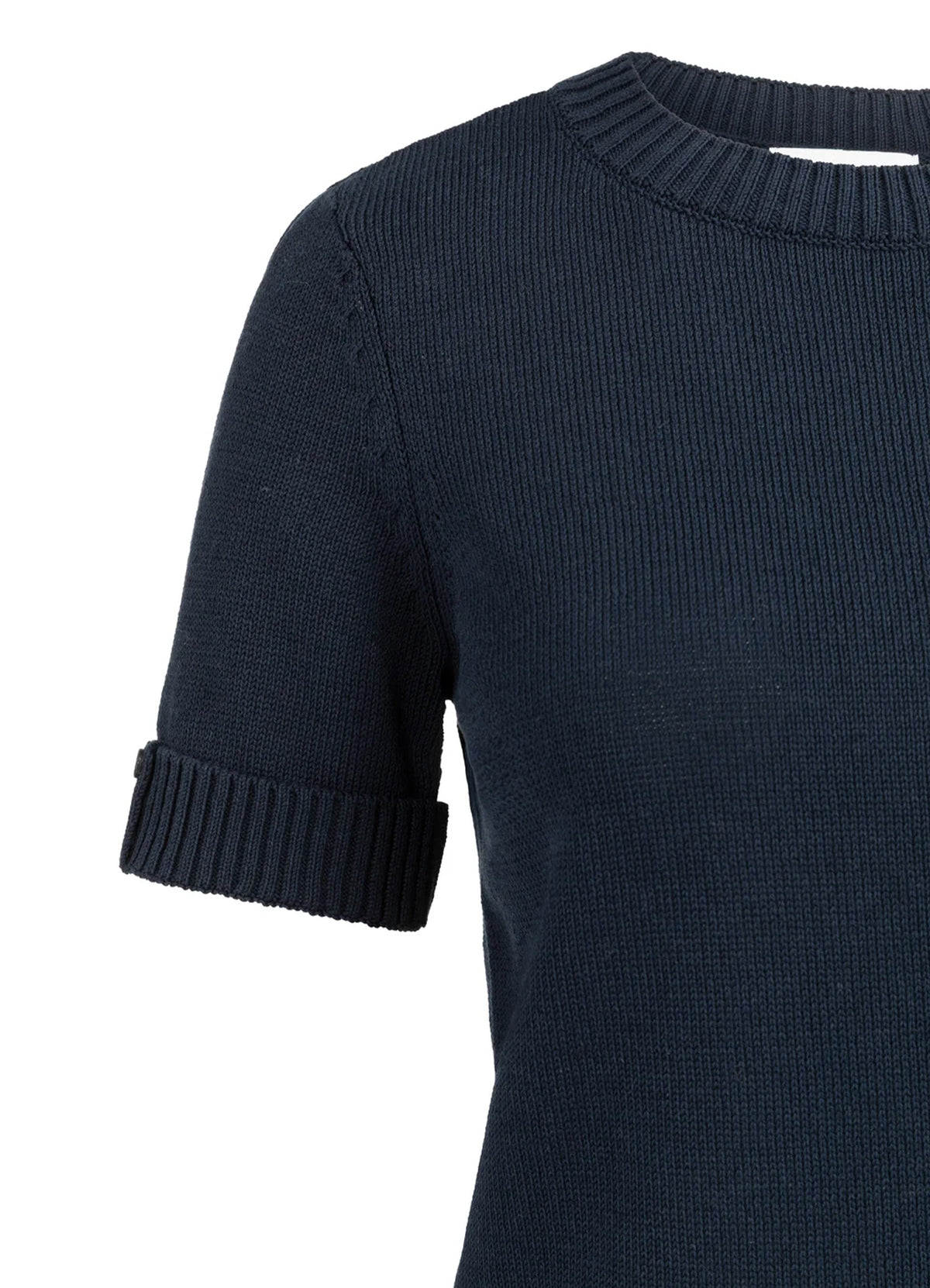 Knitted Sweater Roll Up Short : Navy Blazer Blue 93923