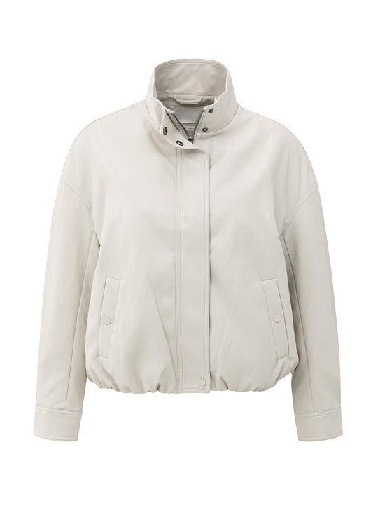 Faux Leather Jacket With Baloo : Chalk White 99005