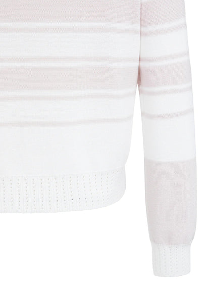 Stripe Sweater Ls : Gray Lilac Dessin 338041
