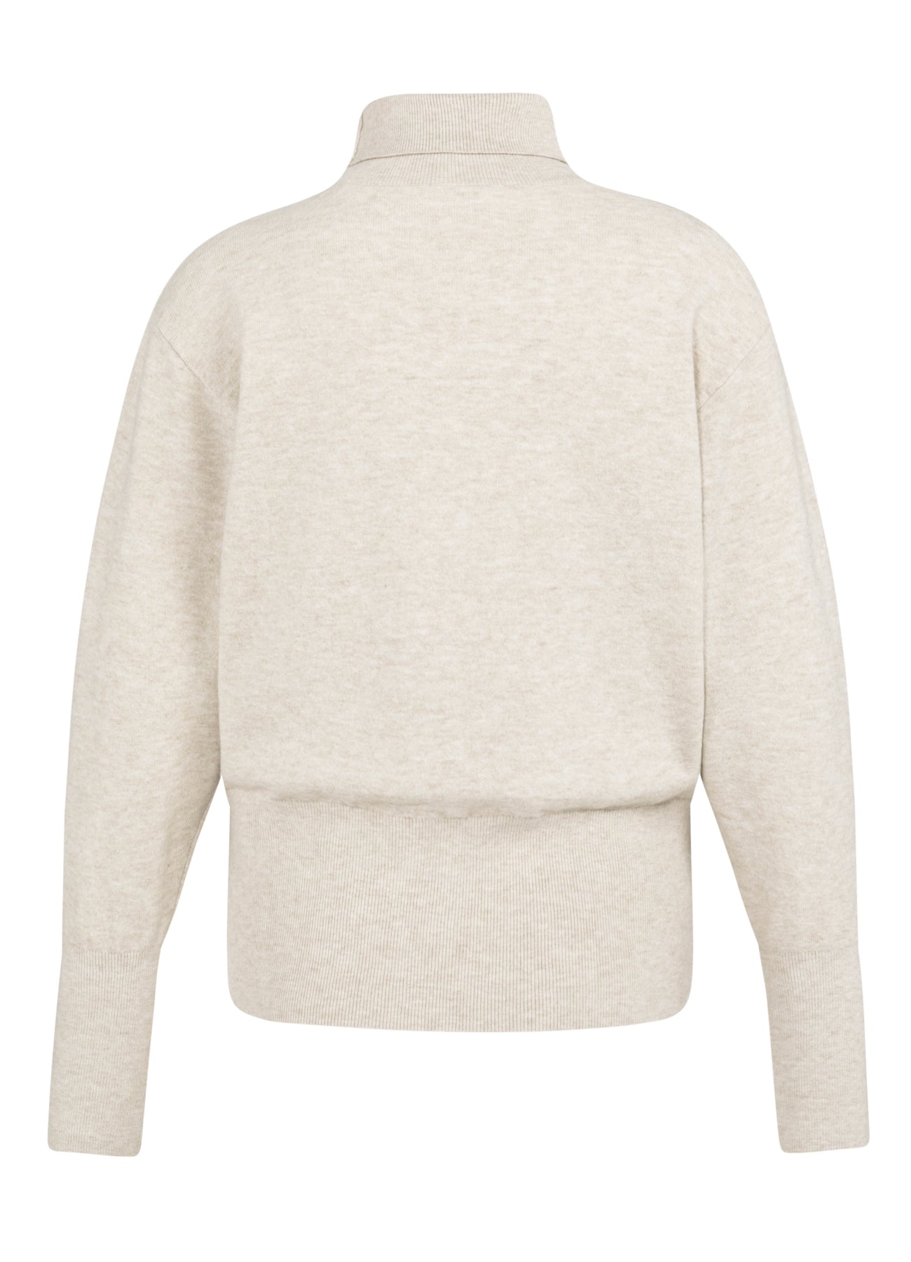 High Neckline Sweater With Buttons : Heather Grey Melange 990402