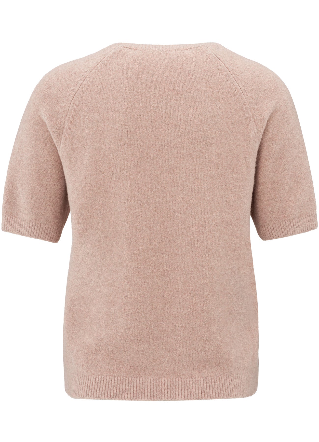 Raglan Short Sleeve Sweater : Dusty Pink Melange 999782