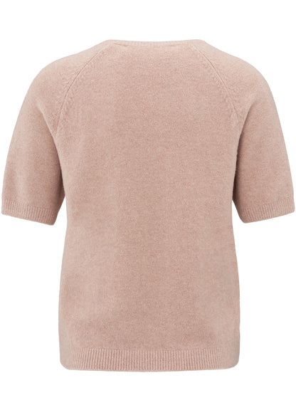 Raglan Short Sleeve Sweater : Dusty Pink Melange 999782
