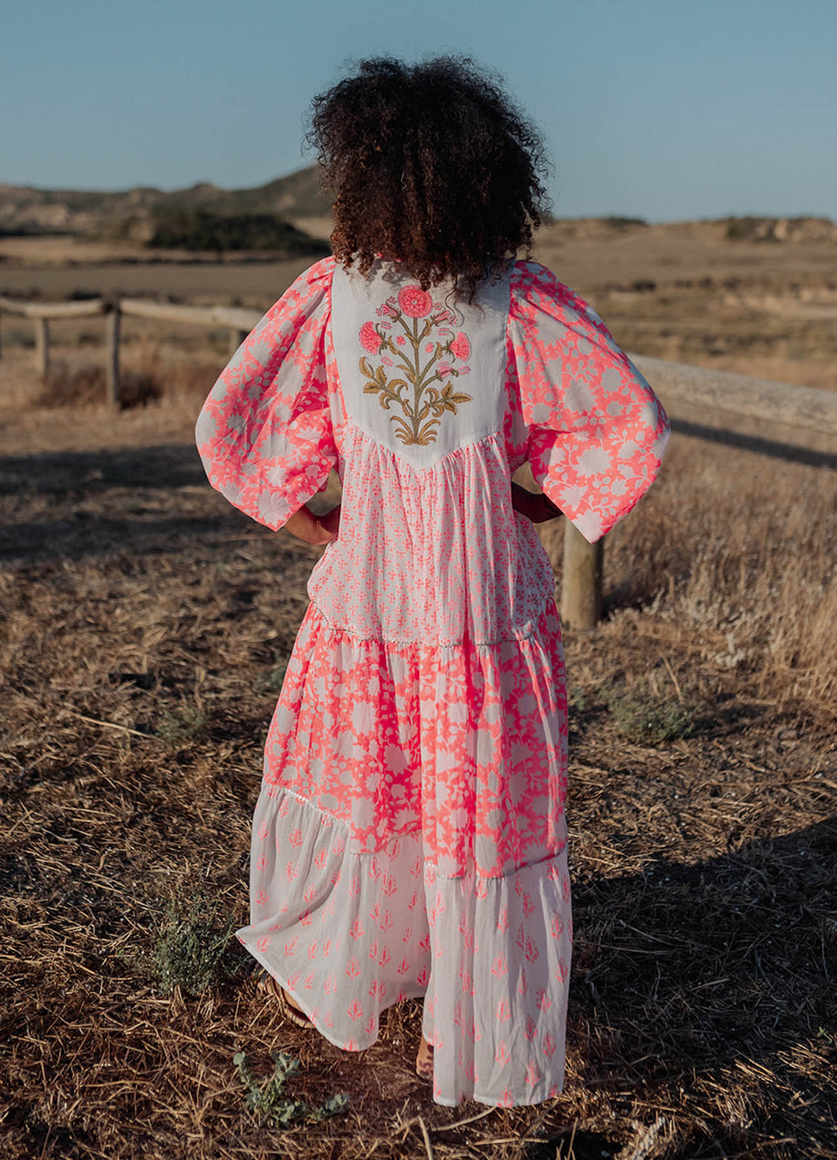 Long Dress Organic Cotton : Orange