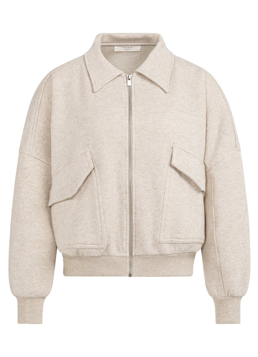 Sweat Jacket With Pockets : Slate Grey Melange 990552
