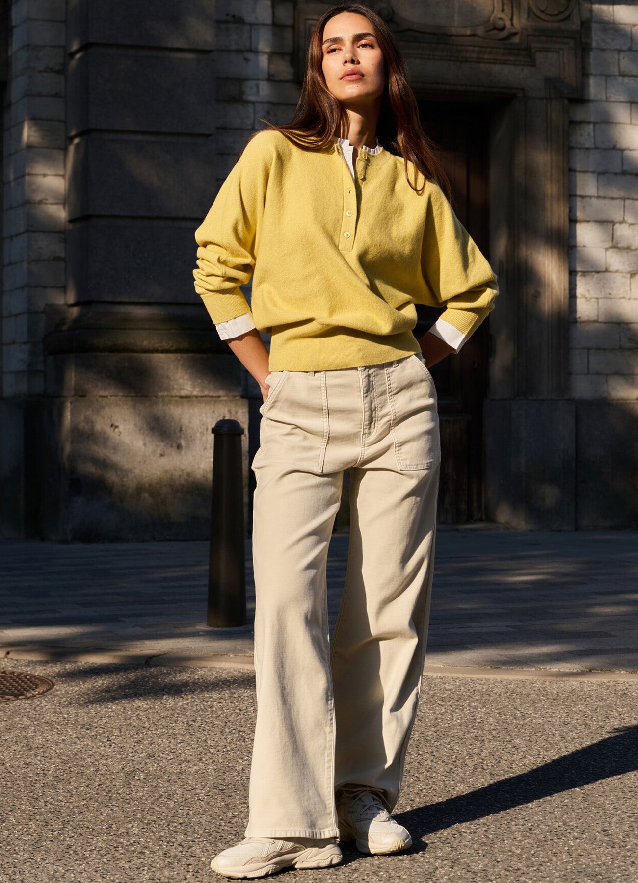 Woven Cargo Trousers With Straight Leg : Oxford Tan Brown 51306