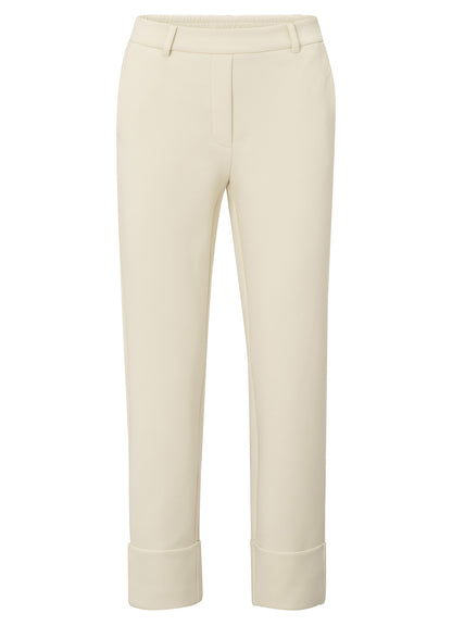 Jersey Tailored Trousers With Elastic Waist And Big Turn Up : Summer Sand 20908