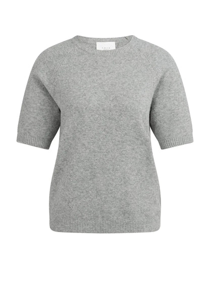 Raglan Short Sleeve Sweater : Iron Grey Melange 990472