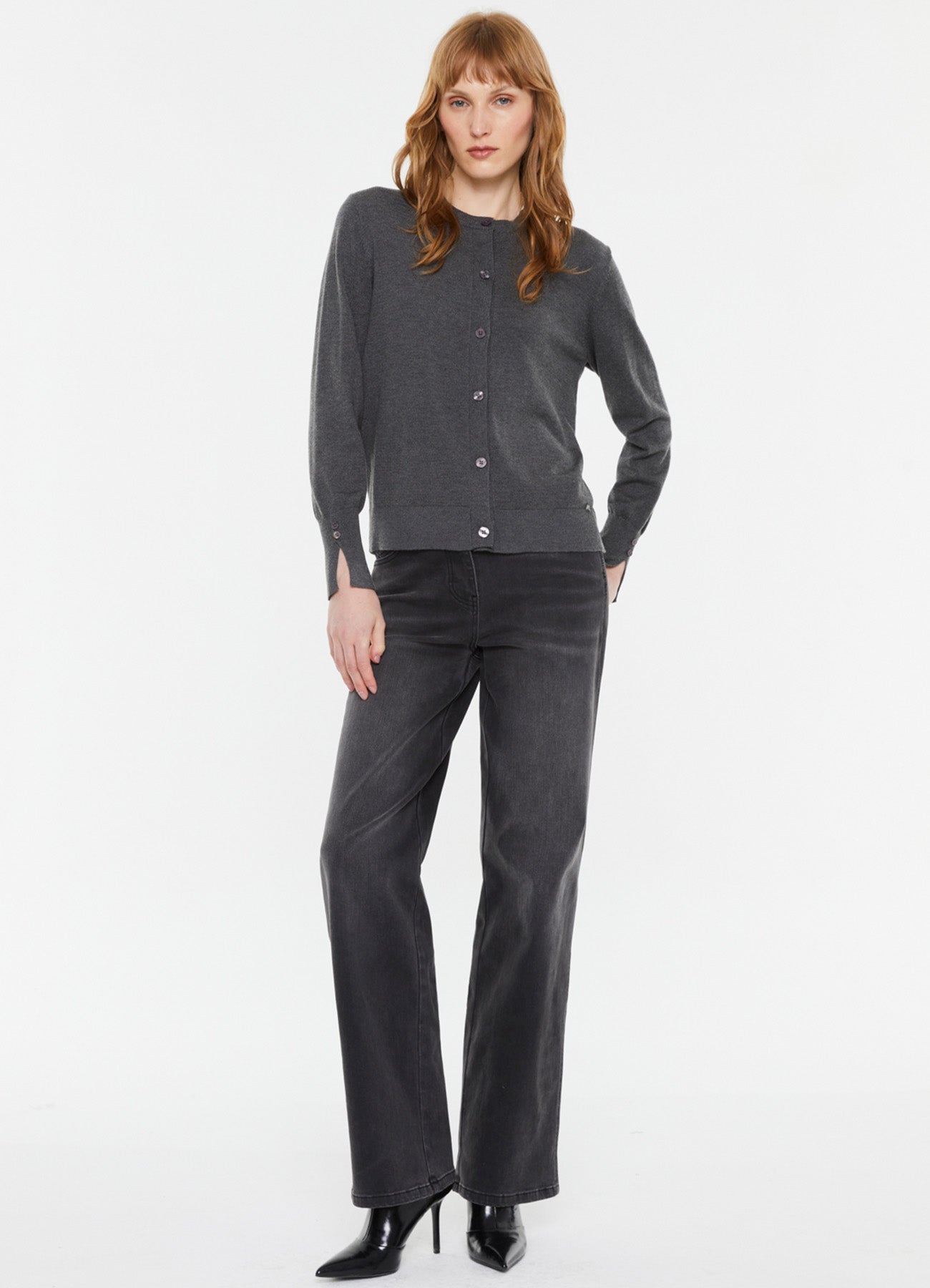 Cardigan : Grey-34