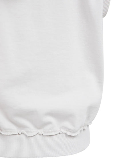 Sleeveless Hoodie With Cords : Temple Gray 30005