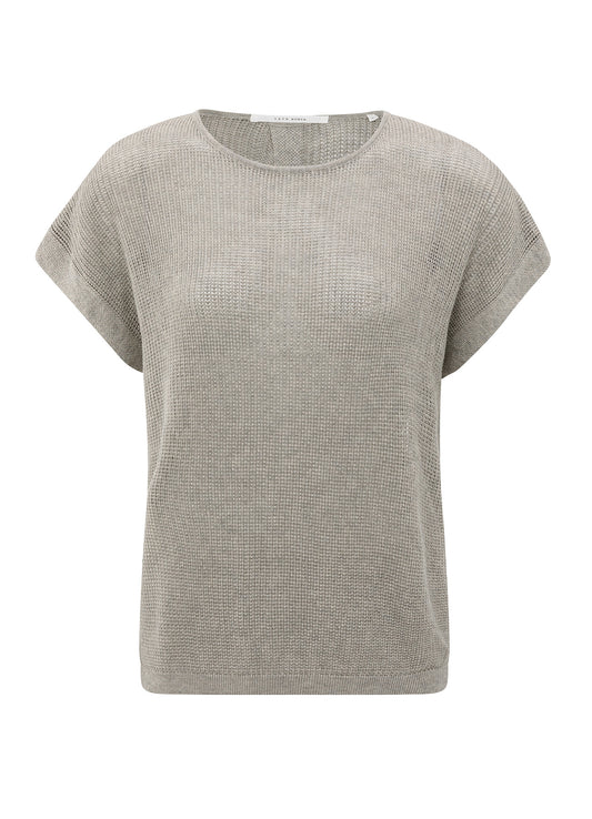 Sleeveless Sweater With Button : Brownish Grey 99018