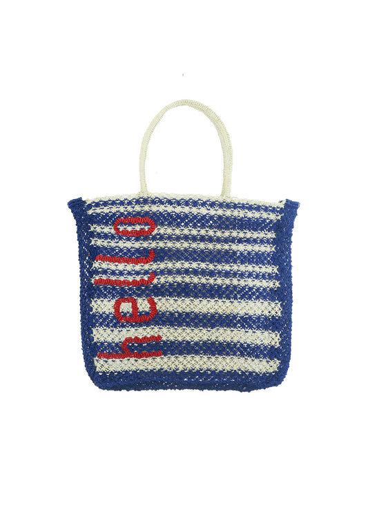Bag : Natural/Navy Stripe/Scarlet