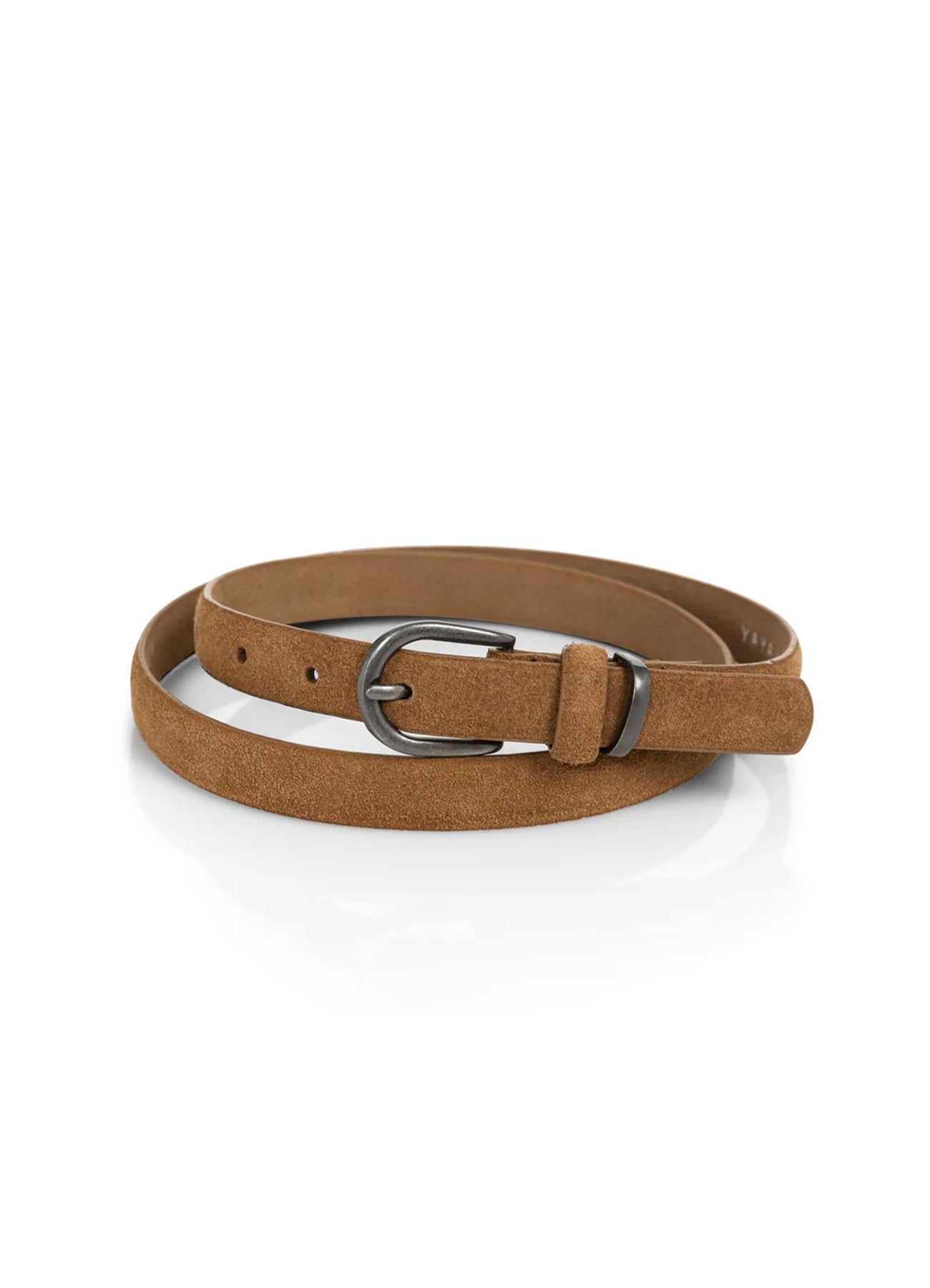 Suede Belt With Organically Sh : Tan Brown 99051