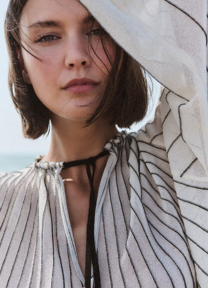Blouse : 1003-Ecru