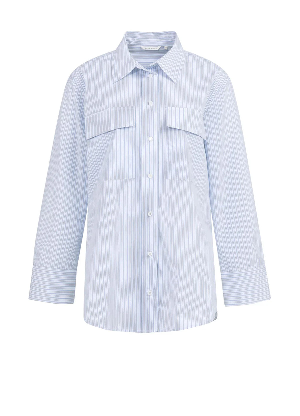 Striped Boyfriend Shirt With A : Ice Blue Dessin 990481