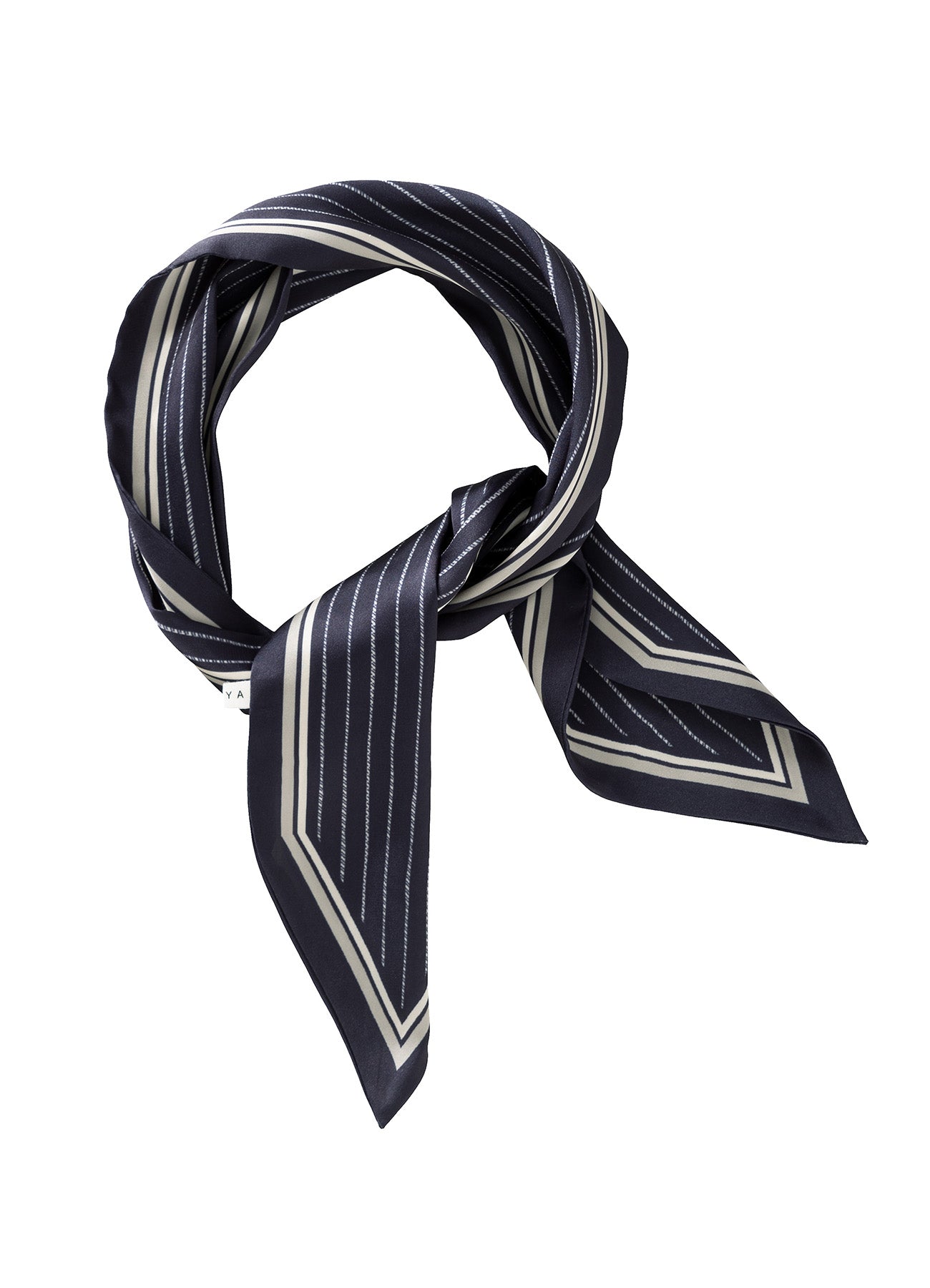 Striped Small Scarf : Inkwell Blue Dessin 940161