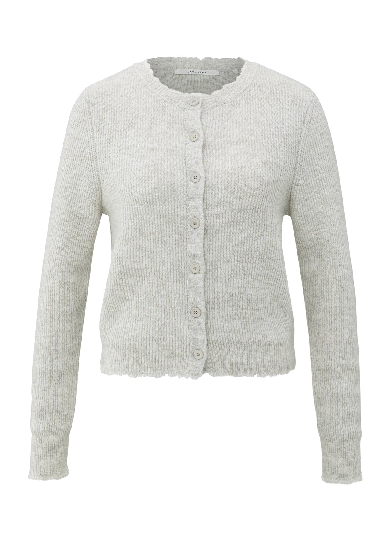 Cardigan In Melange Yarn : Cloud Grey Melange 916191