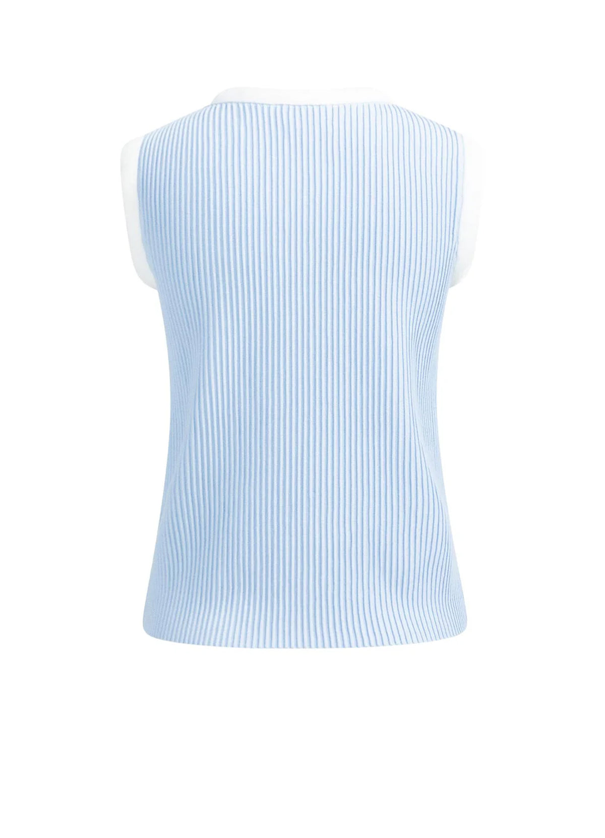 Sleeveless Rib Sweater : Ice Blue 99048