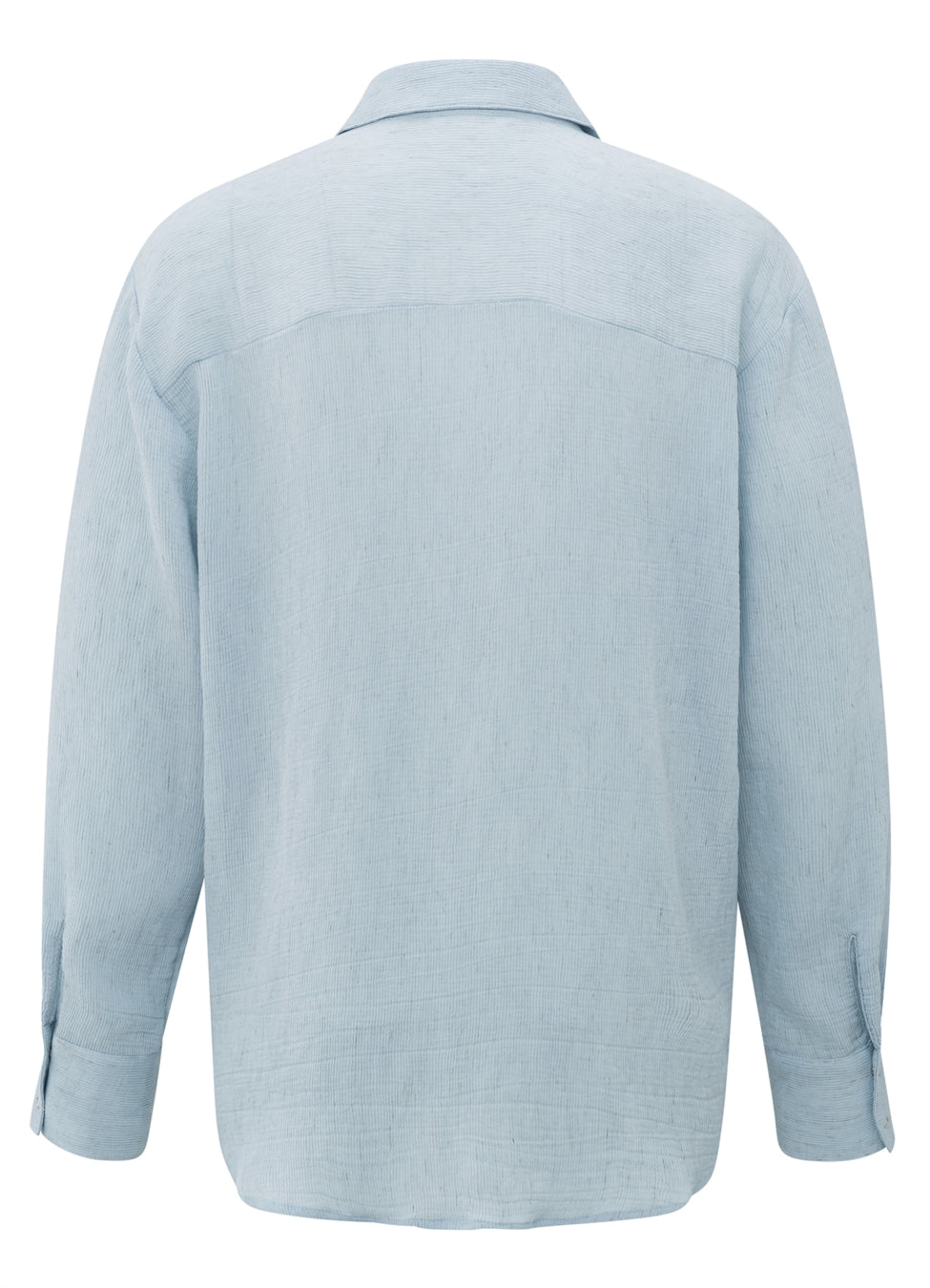 Oversized Shirt W. Press Butto : Baby Blue 99992