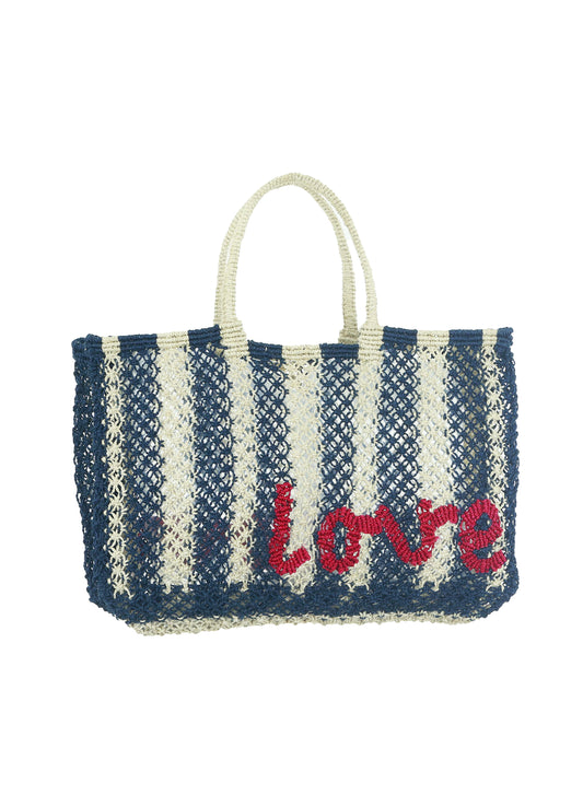 Bag : Dark Navy Stripe/Scarlet