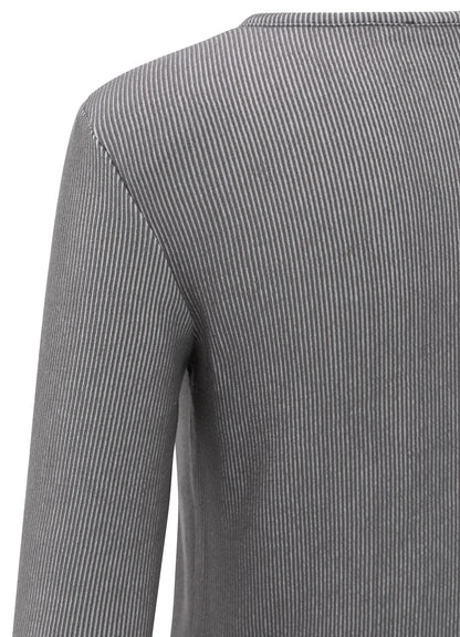 Rib Top With Shoulder Pads : Dark Night Grey Dessin