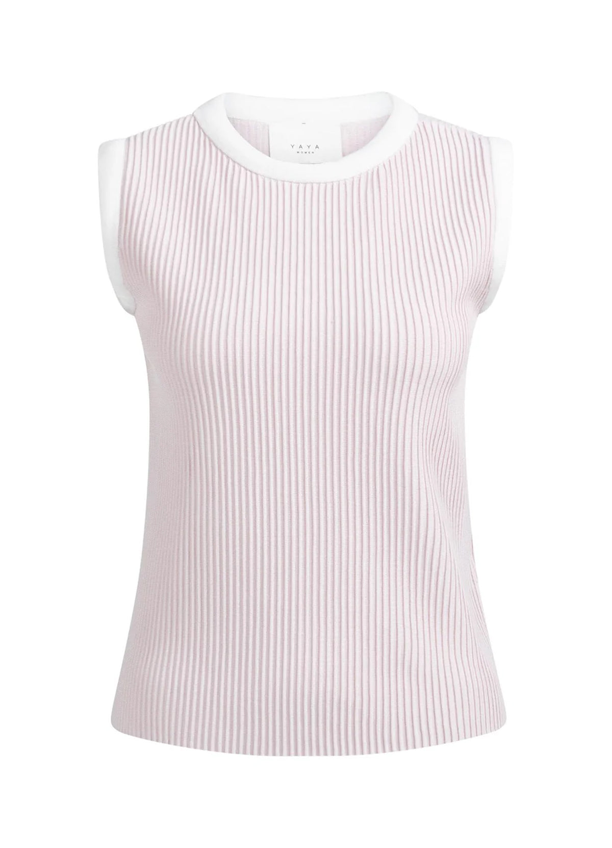 Sleeveless Rib Sweater : Gray Lilac 33804