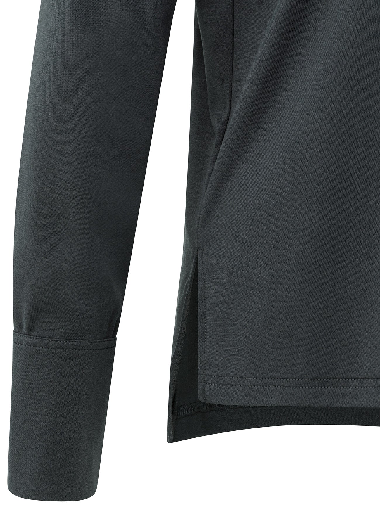 Long Sleeve Jersey Top With Wo : Oyster Black 90205