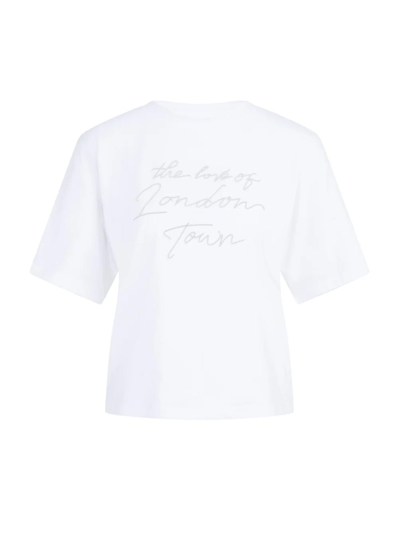 Short Sleeve T-Shirt With Floc : Vapor Blue Grey Dessin 442031