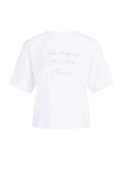 Short Sleeve T-Shirt With Floc : Vapor Blue Grey Dessin 442031
