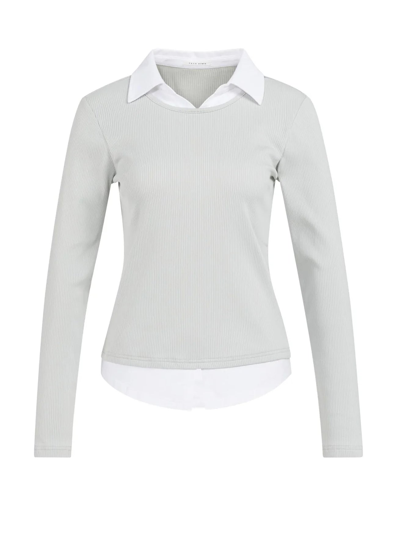 Faux Double Layer Top With Blo : Vapor Blue Grey 44203