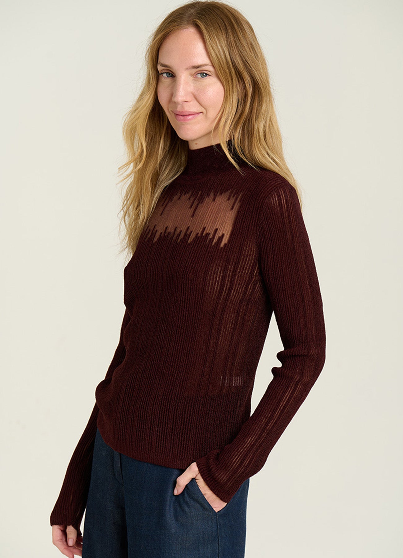 Sweater : 0000-Red Cocoa