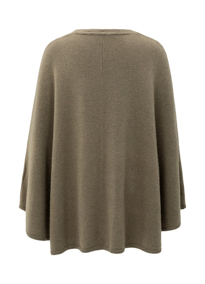 Knitted Poncho Cardigan : Capers Melange 99008