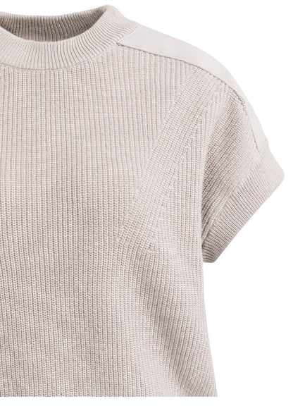 Cardigan With Wide Short Sleev : Gray Lilac Melange 338042