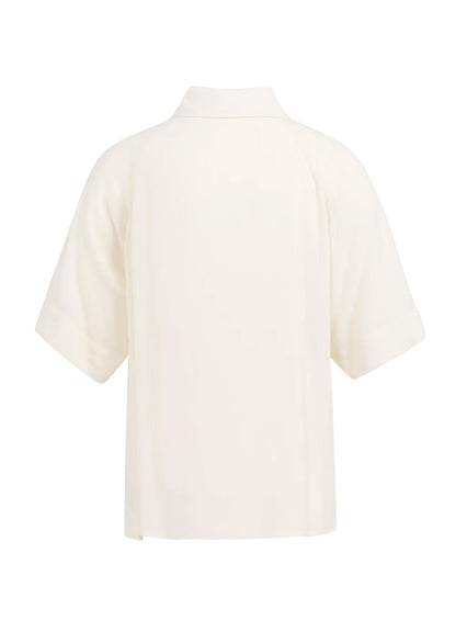 Short Sleeve Raglan Top With P : Ecru 99053