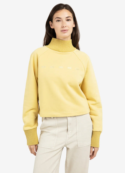 Sweatshirt With Knitted Collar And Cuffs : Dried Moss Green 40626