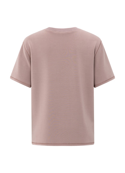 Short Sleeve Sweatshirt With K : Blush Pink 99016