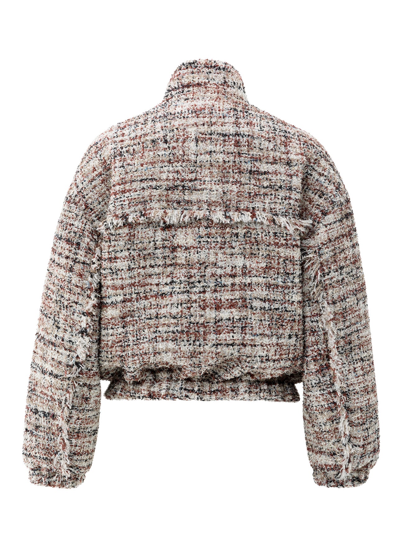 Boucle Jacket With Fringes : Blush Pink Dessin 990161