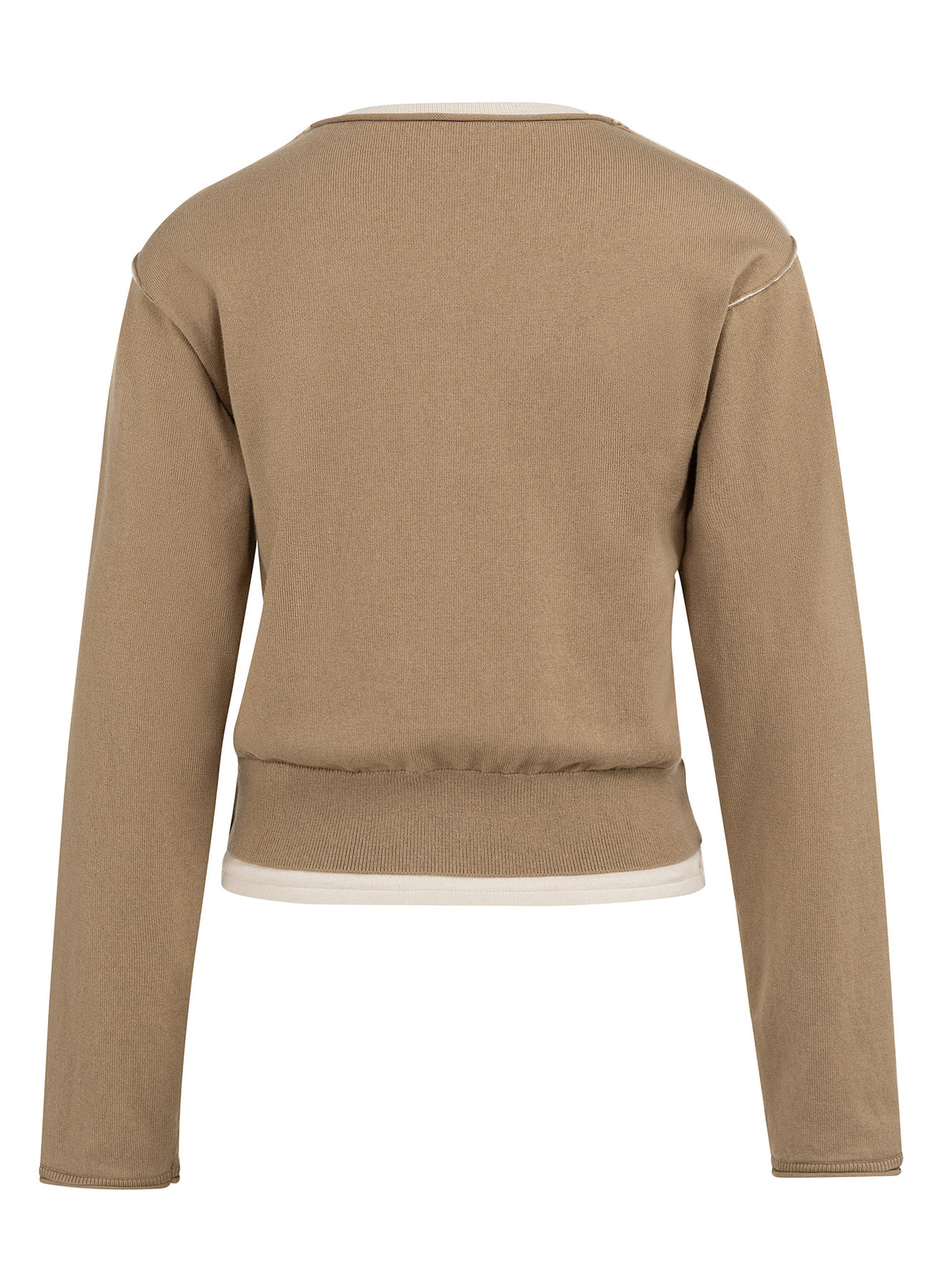 Fake Double Layer In Contrast : Khaki Green Dessin 990451